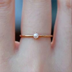 Gold Pearl Ring