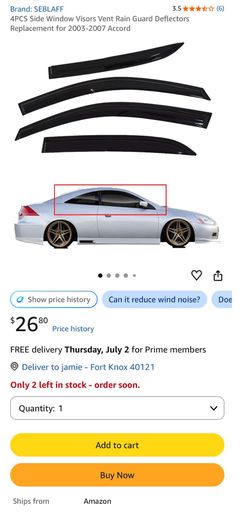 Side window visors