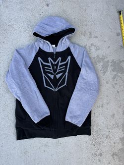 Black and grey Transformers hoodie size Medium 