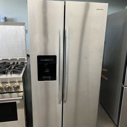 Amana Side By Side Refrigerator In Stainless Steel 