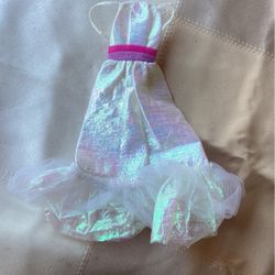 white barbie crystal dress