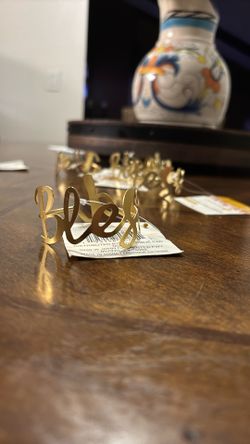 24 Gold napkin rings