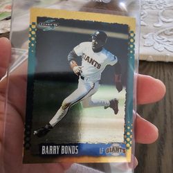 Barry Bonds '95 Score Gold Rush Parallel Baseball Card 