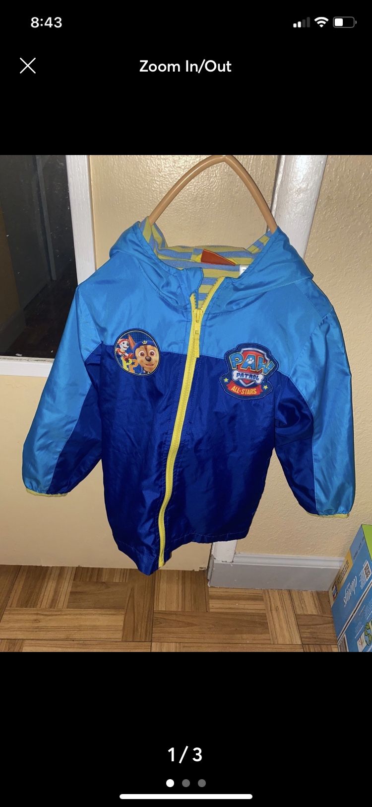Paw Patrol Size 5 Rain Jacket