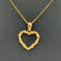 Jewelry 14k solid yellow gold pendant Heart charm 2.8 grams HEART ONLY