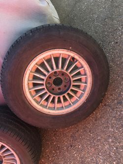used Bmw E21 alloy rim, straight, dirty, no damage,