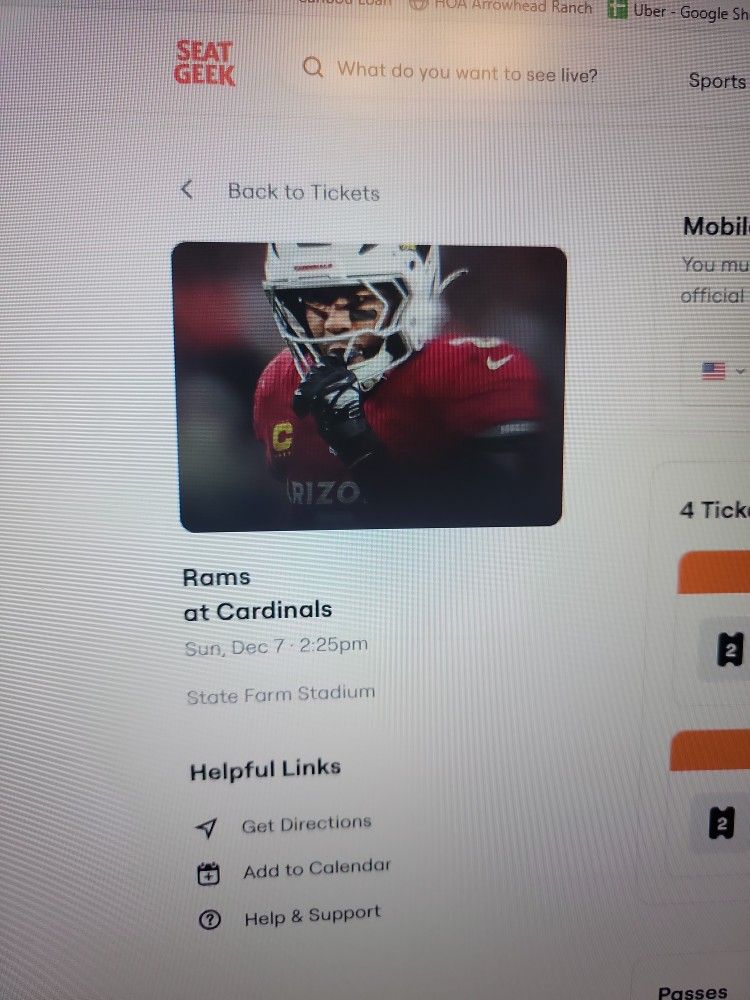 Arizona Cardinals Vs Los Angeles Rams 