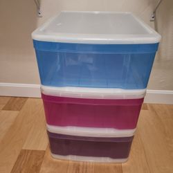 3 Large Stacking Storage Drawers 19-3/4" x 15-3/4" x 8-1/8"