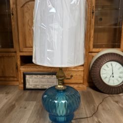 Vintage Large Scale Blue Hollywood Regency Mid Century 