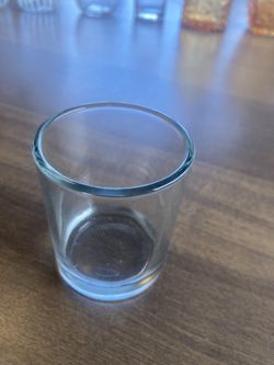 Clear tea-light candle vases (43x)