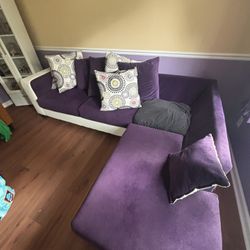 Suede /Leather Couch