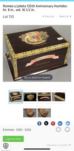 Romeo y Julieta 125th Anniversary Humidor.