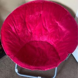pink saucer chair
