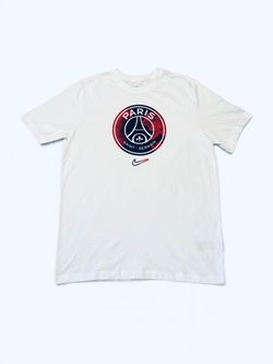 Nike Adults Paris Saint-German Crest White T-Shirt large