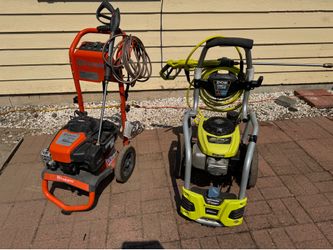 Two pressure washers, honda engine ryobi 2300 psi and husbarna 3100  psi $200 for both