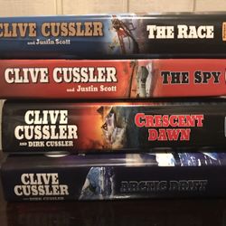 clive cussler hardcover books Lot Of Four