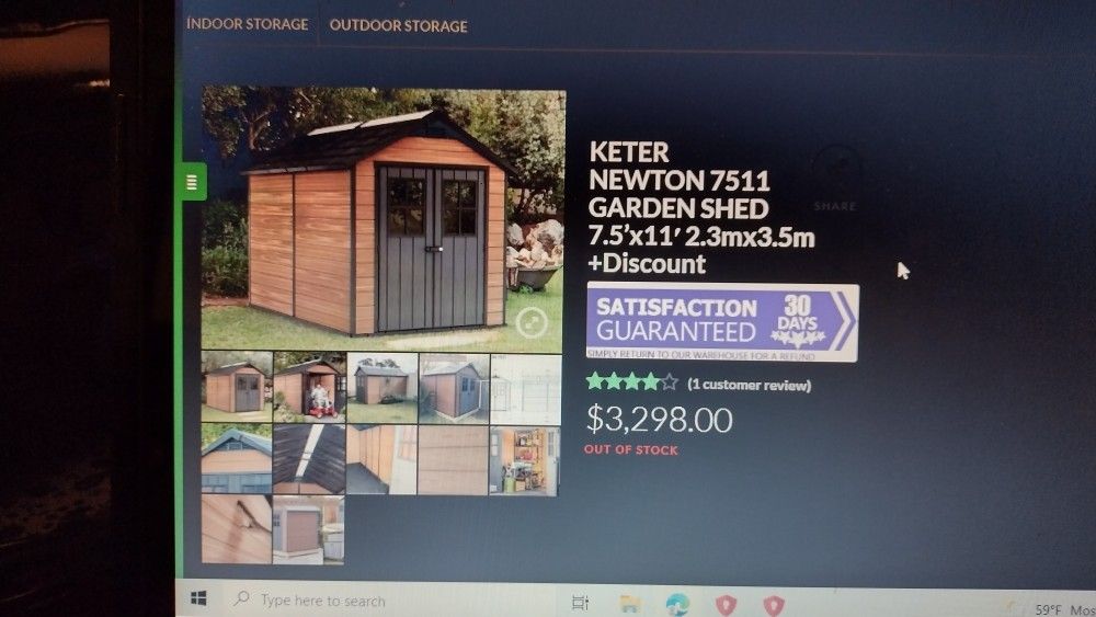 Keter, Newton 7511  Garden/Storage  Shed