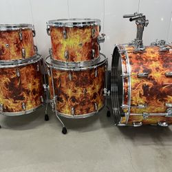 Beautiful Drum Set!  Vintage Pearl Japan 5pc