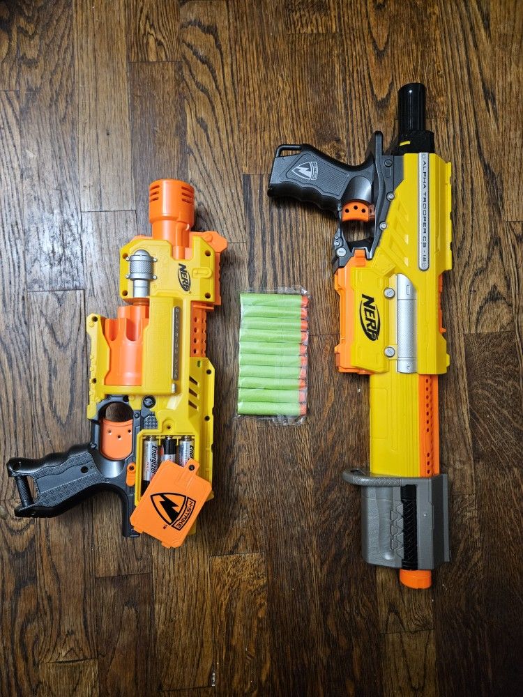 Two Nerf Blasters