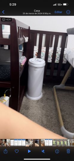 Cradle with changing table.