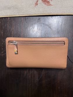 Tan Leather Zip Wallet