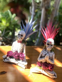 Set of Omm Skeletons *Dried Roses&faux Succulent*
