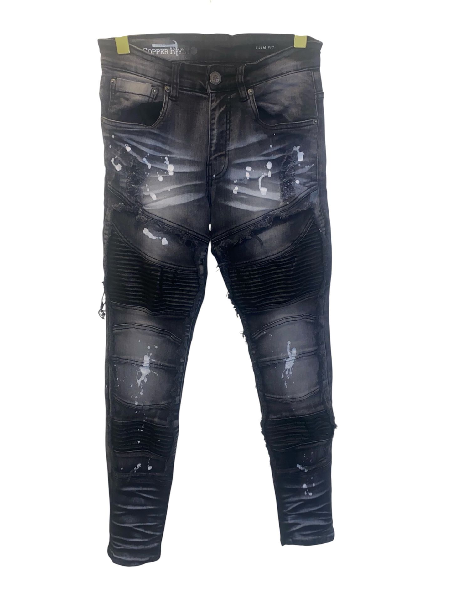 Men's Black Distressed Jeans