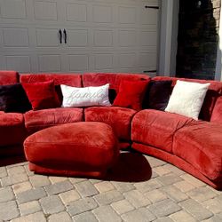 Hollywood Style Sectional  And Ottoman 