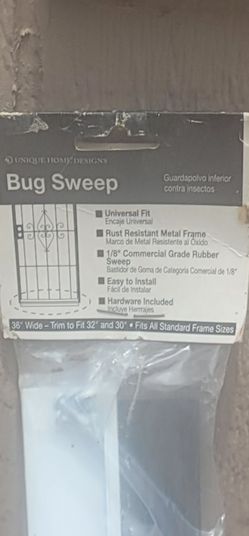 Universal 1/8 in. x 36 in. Bug Sweep White for Doors Unique Home Designs