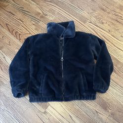 Black Hollister Fluffy Jacket Size Small