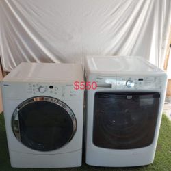Beautiful Maytag Washer And Kenmore Gas Dryer.