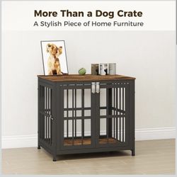 26 Inch Heavy Duty Dog Crate Furniture with Multiple Secure Locks, 