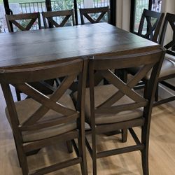 Dining Table Counter Height With 8 Chairs