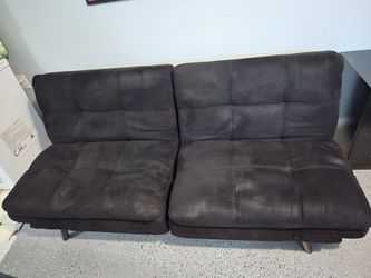 Black Convertible Tufted Futon Couch / Bed