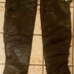 Leather Over Knee Boots Size 10