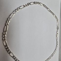 925 SILVER  MEXICO MENS FIGARO LINK CHAIN 24"