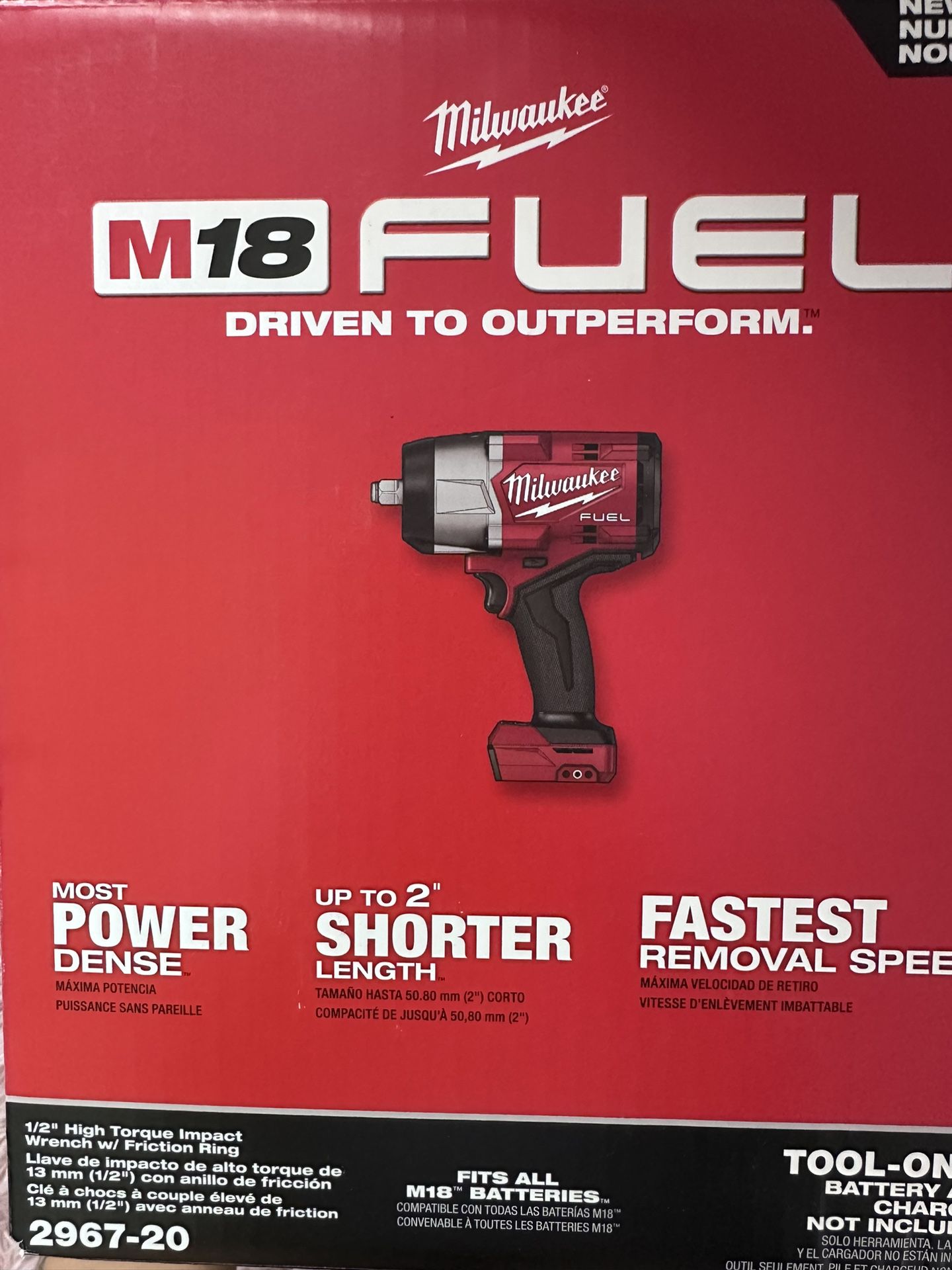 Milwaukee Fuel M18 1/2 High Torque 1600 Ft Torque Brand New (Tool Only)