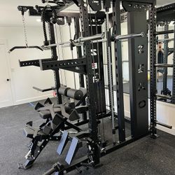 Smith Machine 500 | Adjustable Bench | 245lb Cast Iron Olympic Weights | 7ft Olympic Bar | Fitness | Gym Equipment | FREE DELIVERY/INSTALLATION 🚚 🛠️