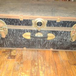 Old chest with shoes back from the 20's
