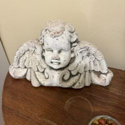 Vintage Concrete Cherub 