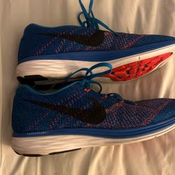 Nike Flyknit Blue, Worn 3x Size 10.5