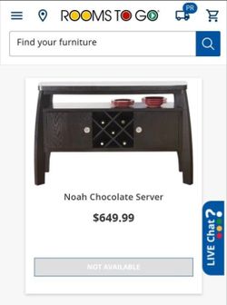 Rooms To Go - Noah Wine / Buffet Server Table (Dark Chocolate)