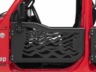 18-26 jeep wrangler US American flag  doors with mirrors