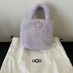 Light purple fluffy UGG purse