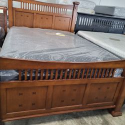 QUEEN SIZE BED FRAME  FREE DELIVERY  ONLY $387