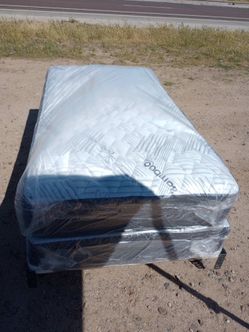 Brand new twin size pillowtop mattress included box spring free delivery depends on location