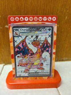 Pokemon Charizard EX Promo Card In Case With Stand