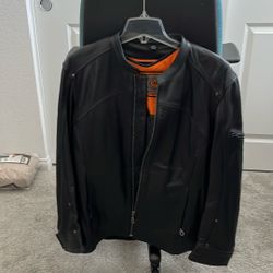 Woman’s Leather Jacket 2XL Classic Leather gear Full Liner Belted Back