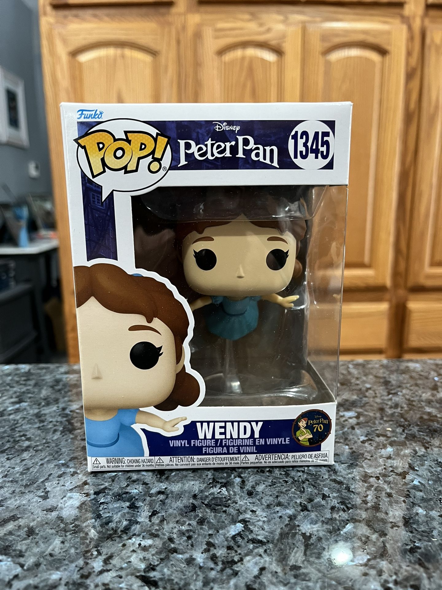 Toy Vinyl Funko POP! Disney Peter Pan 70th Wendy Vinyl Figure #1345 . Brand new factory sealed. Smoke free home