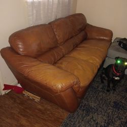 Leather Sofa And Chair